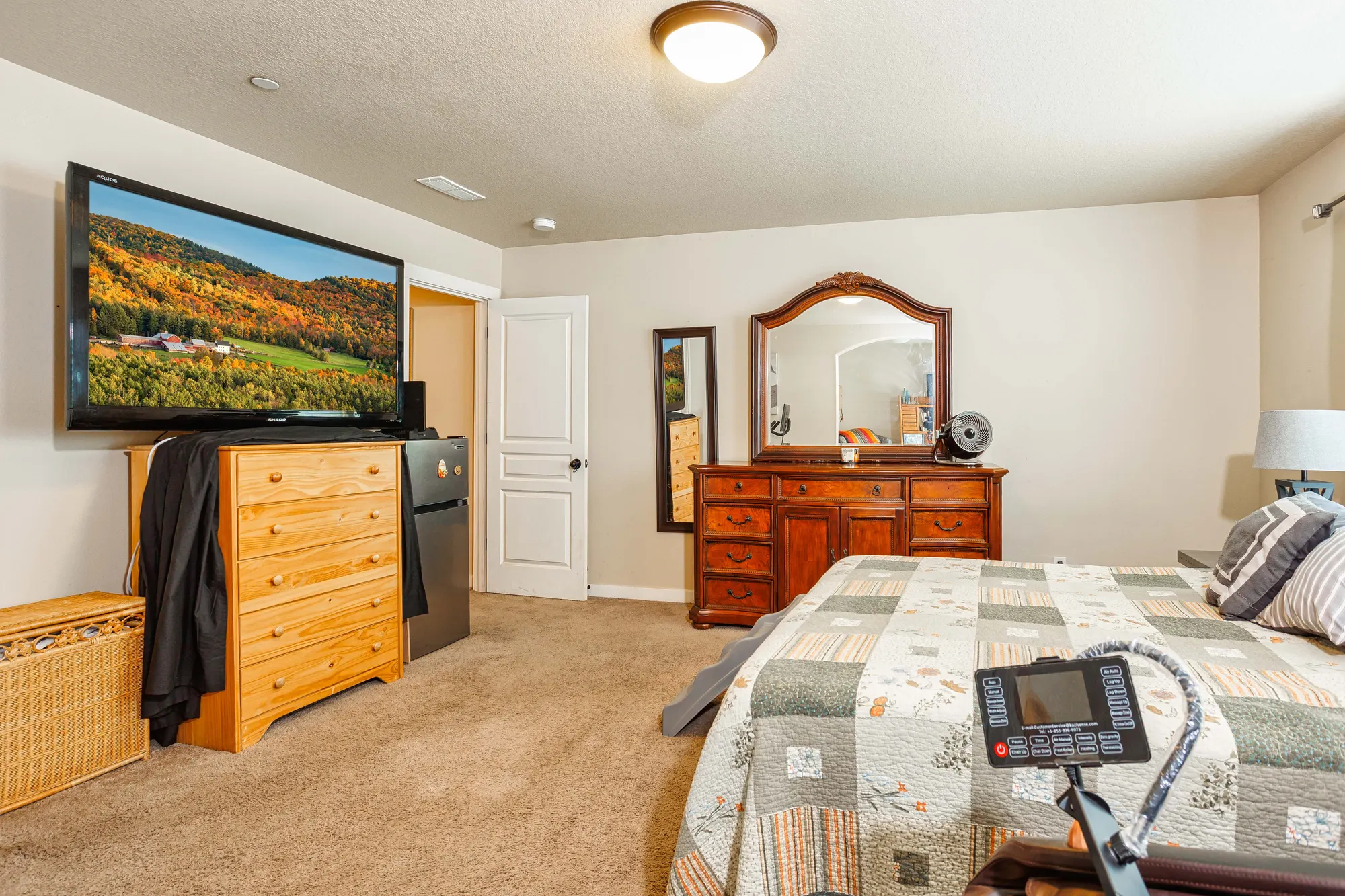 Primary bedroom with sitting area