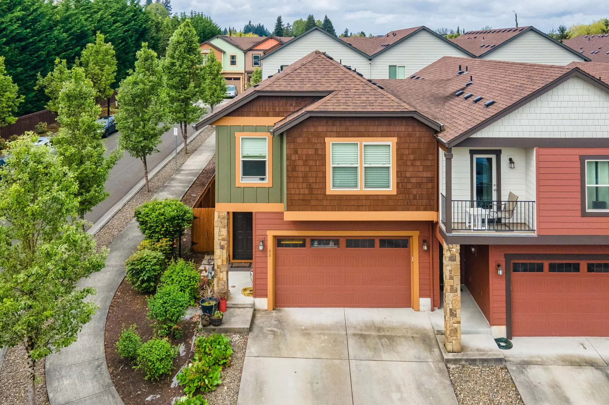 Aerial view of the home