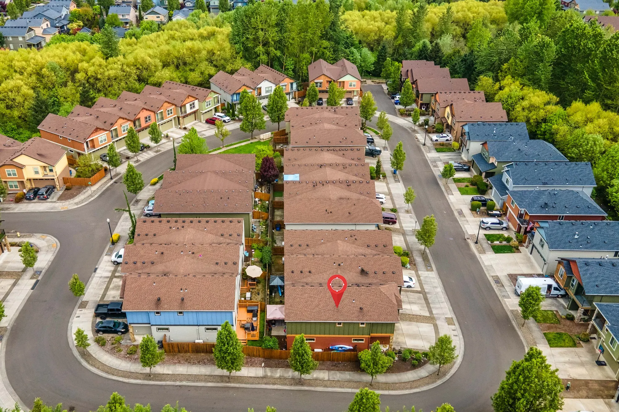 Aerial showing community context